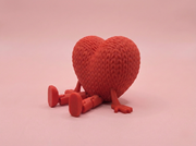 Knitted Heart Figure – 3D Printed in PLA