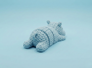 Knitted Hippo Keychain – 3D Printed in PLA